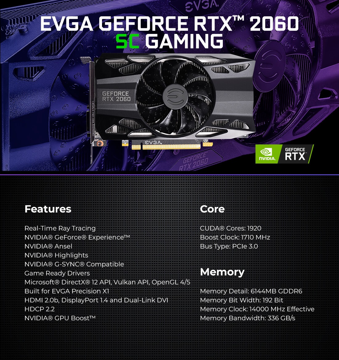 Evga geforce rtx store 2060 sc gaming